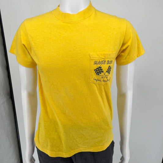 Vintage 1976 Single-Stitch Mac's Bar Race Week 1976 Daytona T-Shirt (Small)