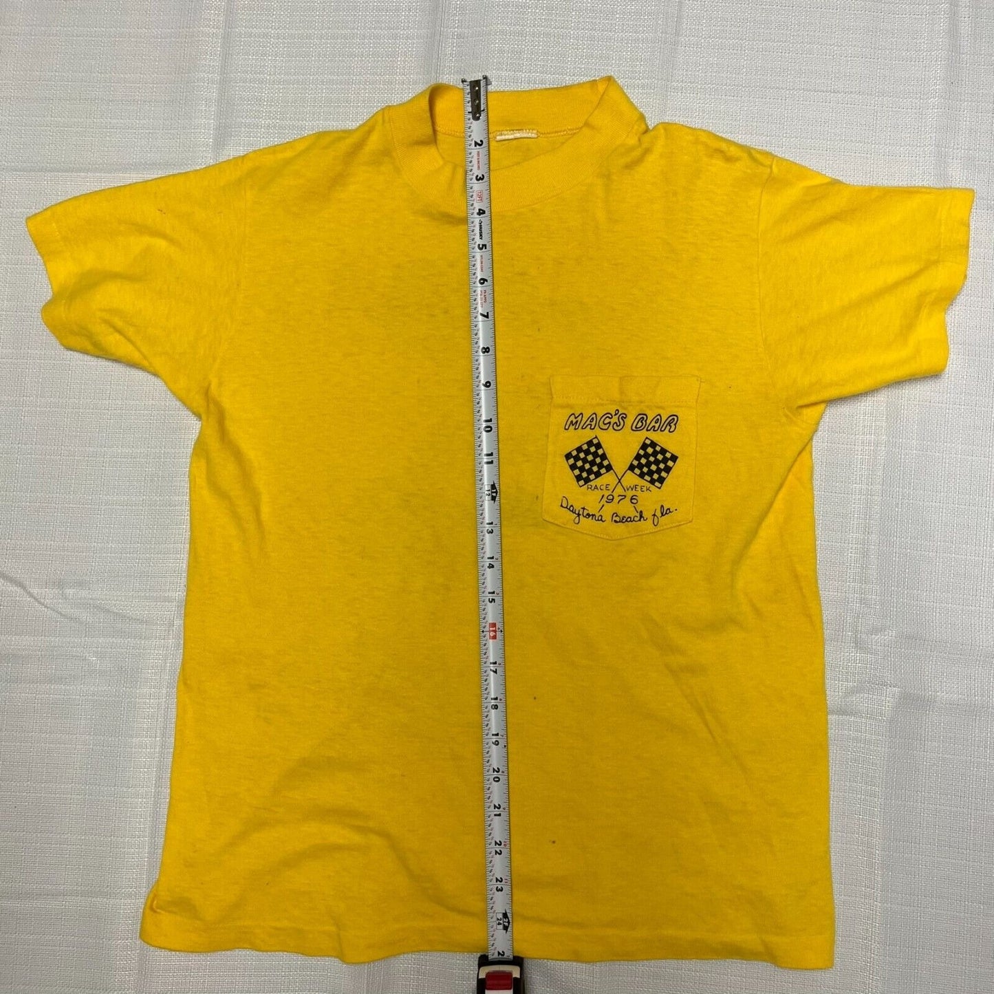 Vintage 1976 Single-Stitch Mac's Bar Race Week 1976 Daytona T-Shirt (Small)