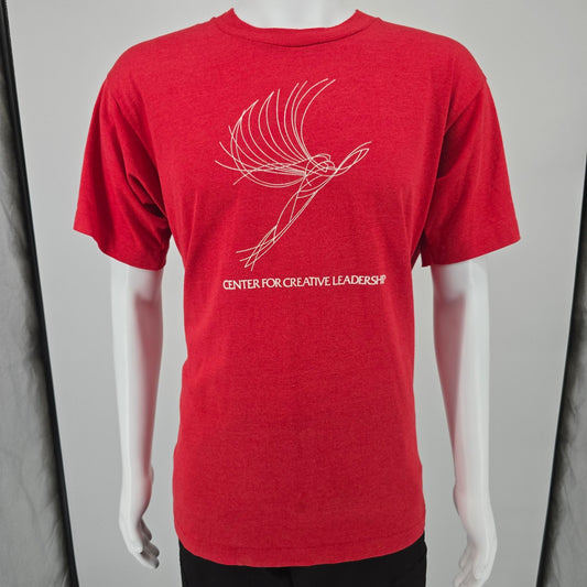 Vintage 1990s Center For Creative Leadership Red Single Stitch T-Shirt (L)