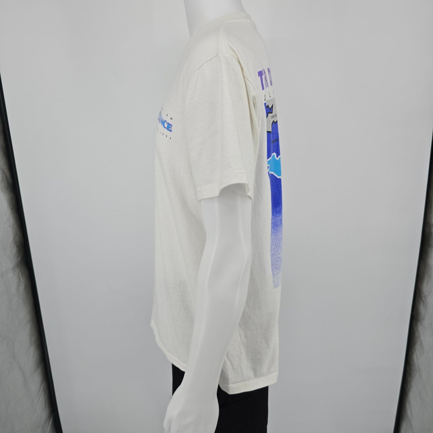 Vintage 1994 Oneita Power-T Tour De France Route Map Back Graphic T-Shirt (L)