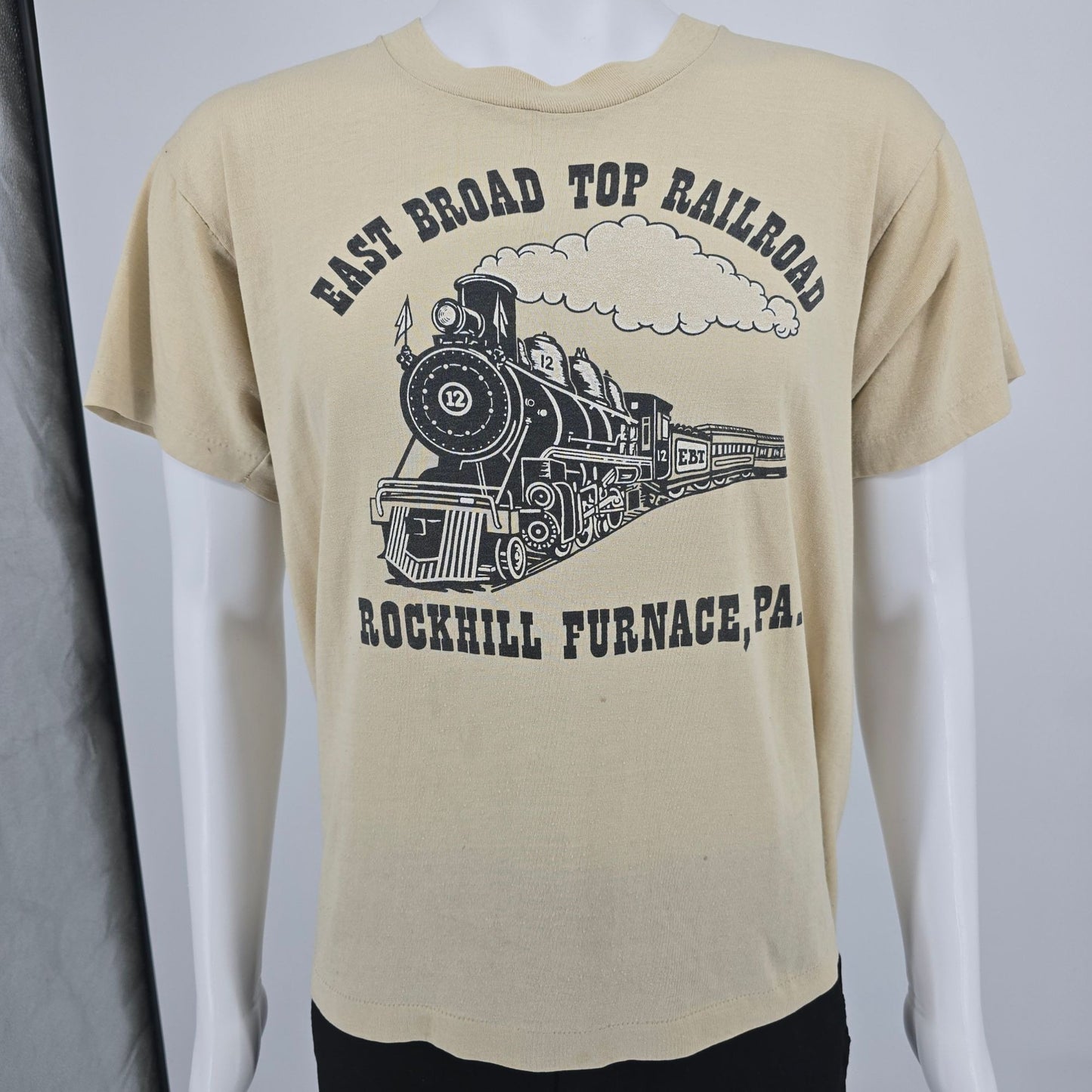 Vintage 1980s East Broad Top Railroad Rockhill Furnace Pennsylvania T-Shirt (L)