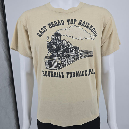 Vintage 1980s East Broad Top Railroad Rockhill Furnace Pennsylvania T-Shirt (L)