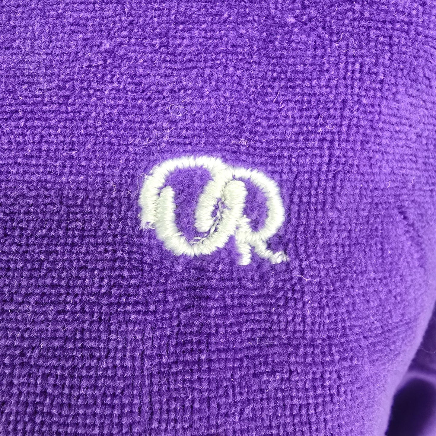 Vintage 1980s Oscar De La Renta Purple Velour Sweatshirt (Women's XL) *Flaws