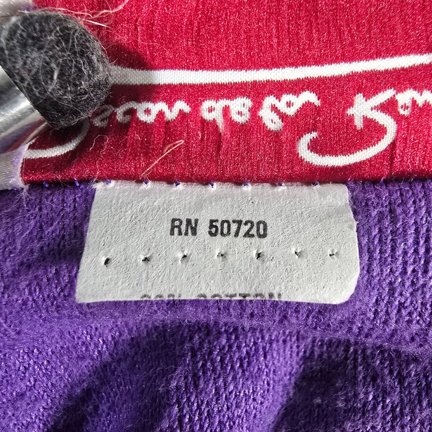 Vintage 1980s Oscar De La Renta Purple Velour Sweatshirt (Women's XL) *Flaws