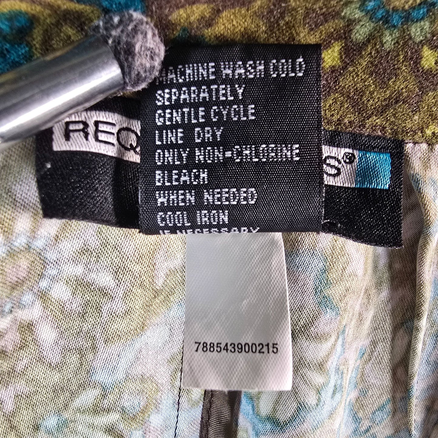 Vintage Y2K Requirements Women's Olive Green Floral Tapestry Print Blazer (S)