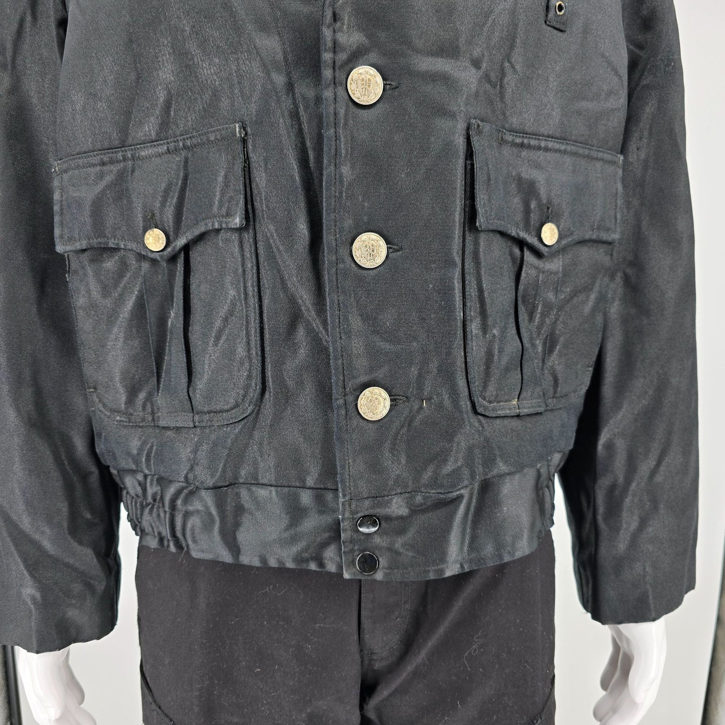 Vintage 1970s Super Chief Workwear Talon Zipper Sherpa Collar Bomber Jacket (M)