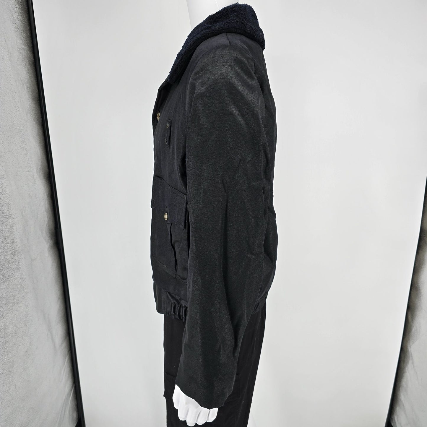 Vintage 1970s Super Chief Workwear Talon Zipper Sherpa Collar Bomber Jacket (M)