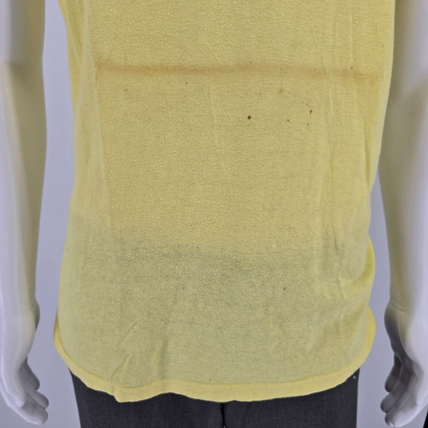 VERY RARE Vintage 1980 "I Moved the Spruce Goose" Yellow Graphic T-Shirt (M)