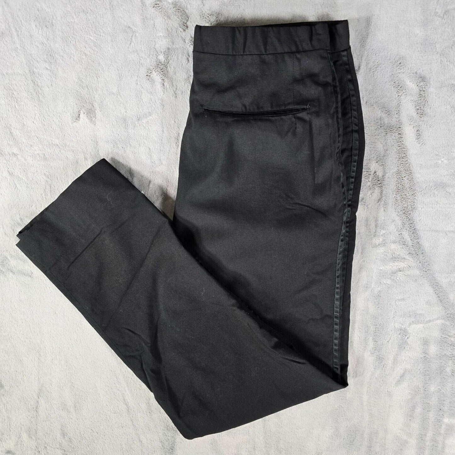 Vintage 1964 Ellis & Violante Philadelphia, PA Black Tuxedo Pants (28x28)