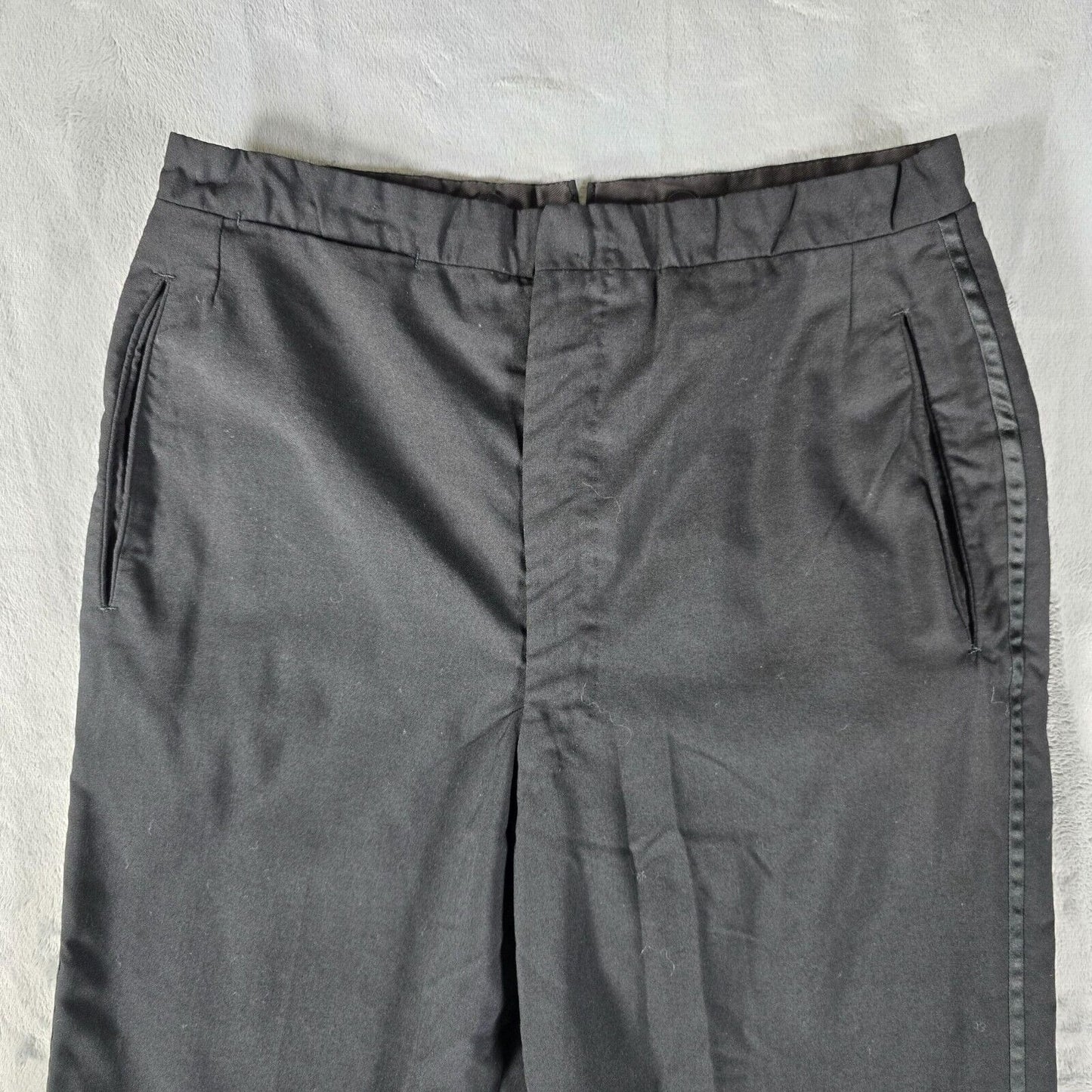 Vintage 1964 Ellis & Violante Philadelphia, PA Black Tuxedo Pants (28x28)