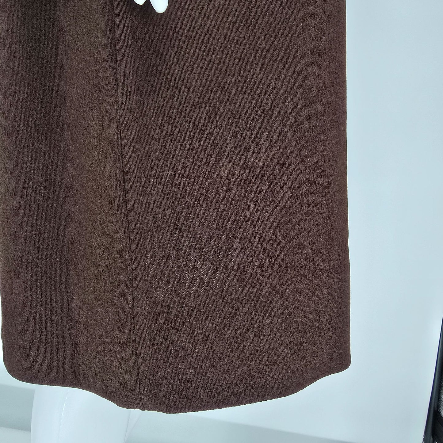 Vintage 1960s Georgia Griffin Fashions Brown Sleeveless Shift Dress (L)