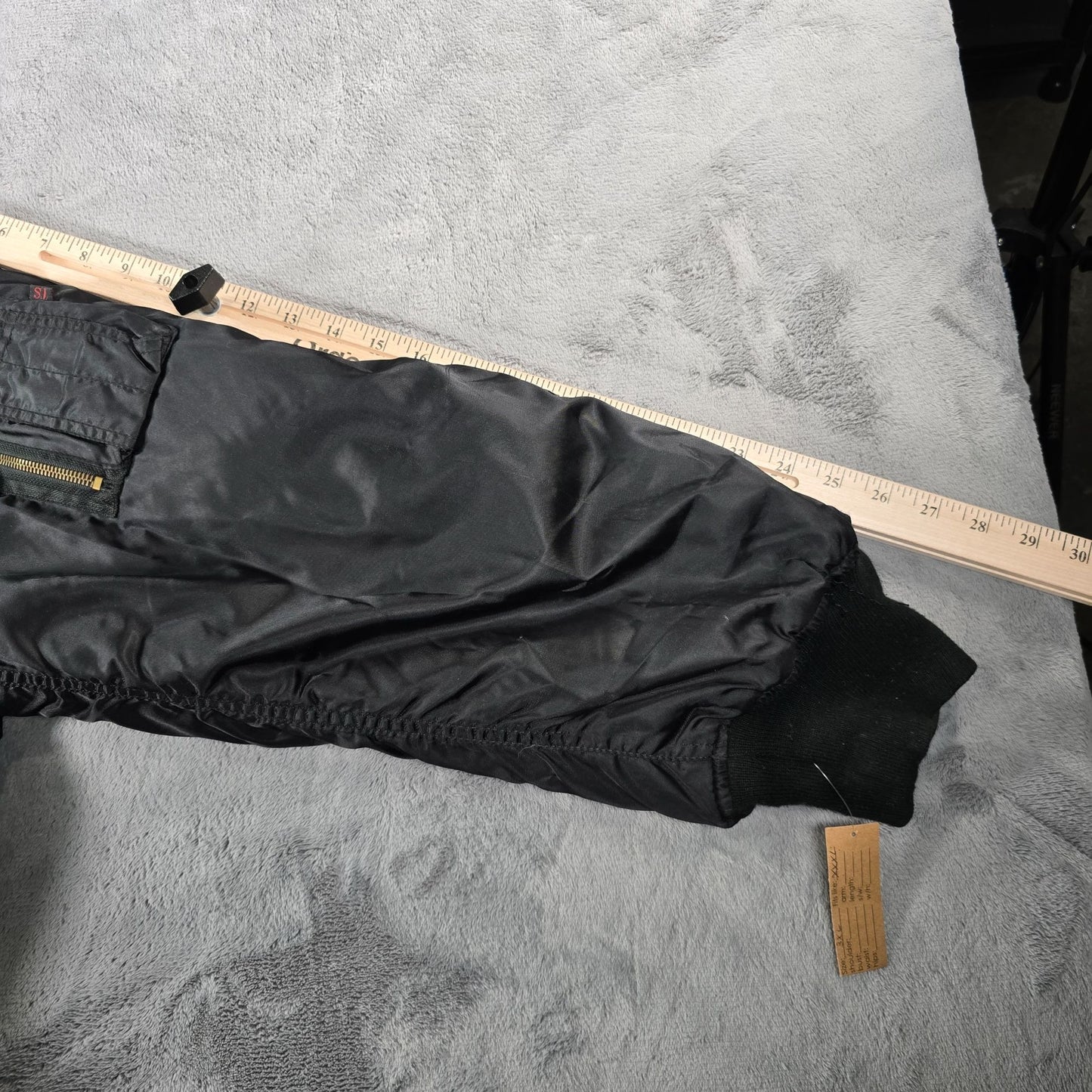 Vintage 1990s TRU-SPEC MA-1 Reversible Black/Orange Flight Bomber Jacket (3XL)
