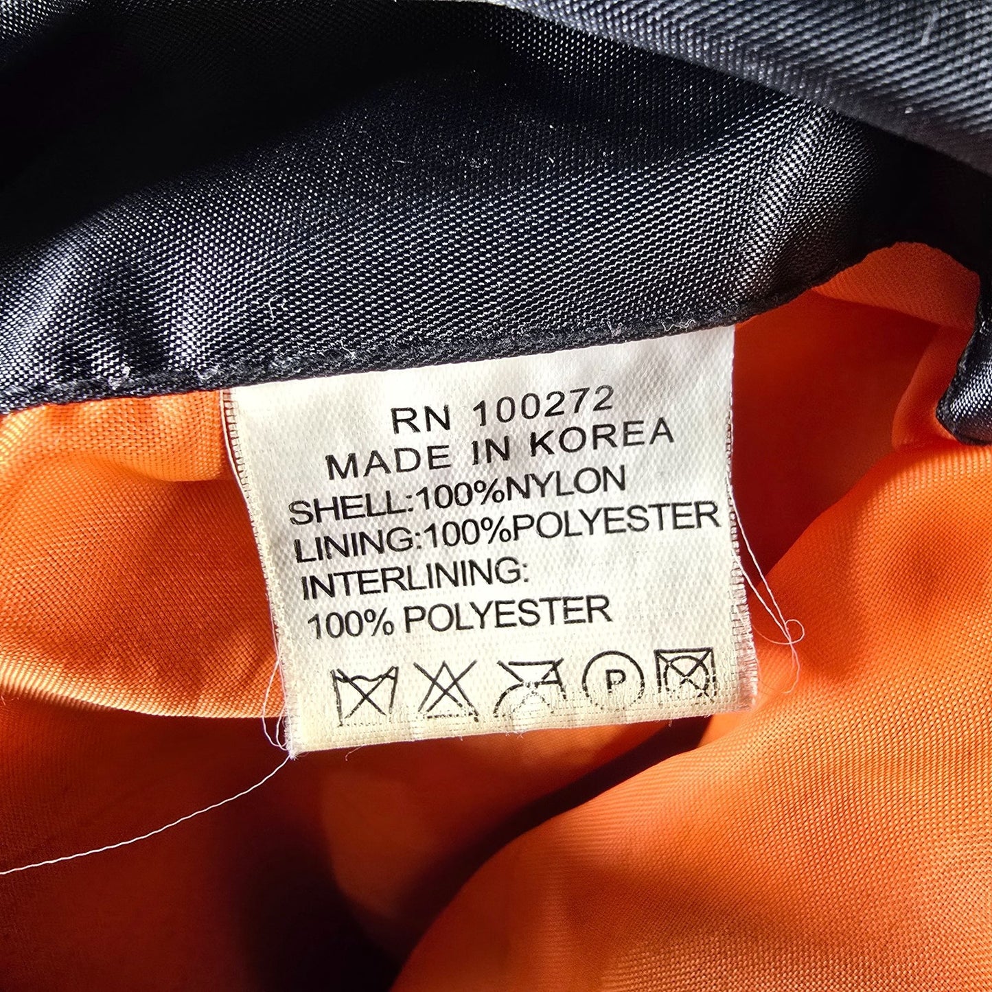 Vintage 1990s TRU-SPEC MA-1 Reversible Black/Orange Flight Bomber Jacket (3XL)
