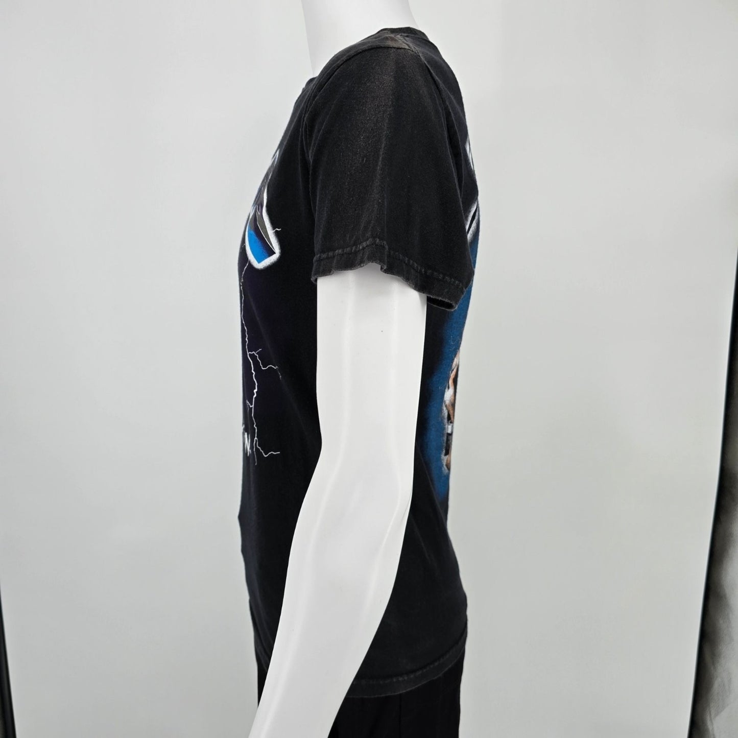 2000s Alstyle Black Metallica Ride the Lightning Graphic Band T-Shirt (Small)