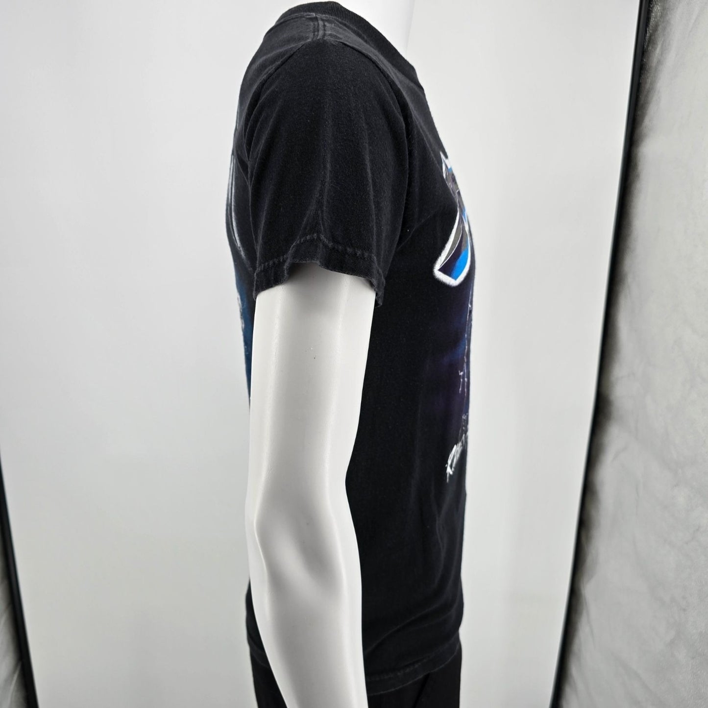 2000s Alstyle Black Metallica Ride the Lightning Graphic Band T-Shirt (Small)