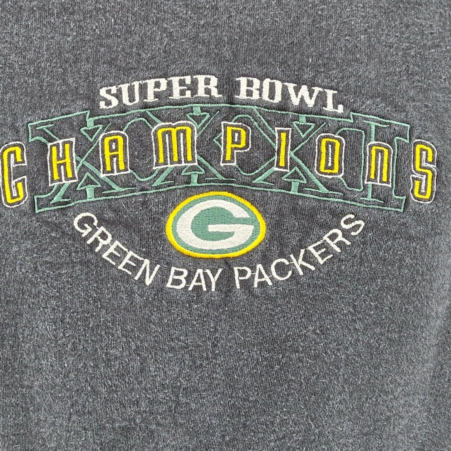 Vintage 1997 Green Bay Packers Super Bowl XXXI Champions Black Sweatshirt (L)