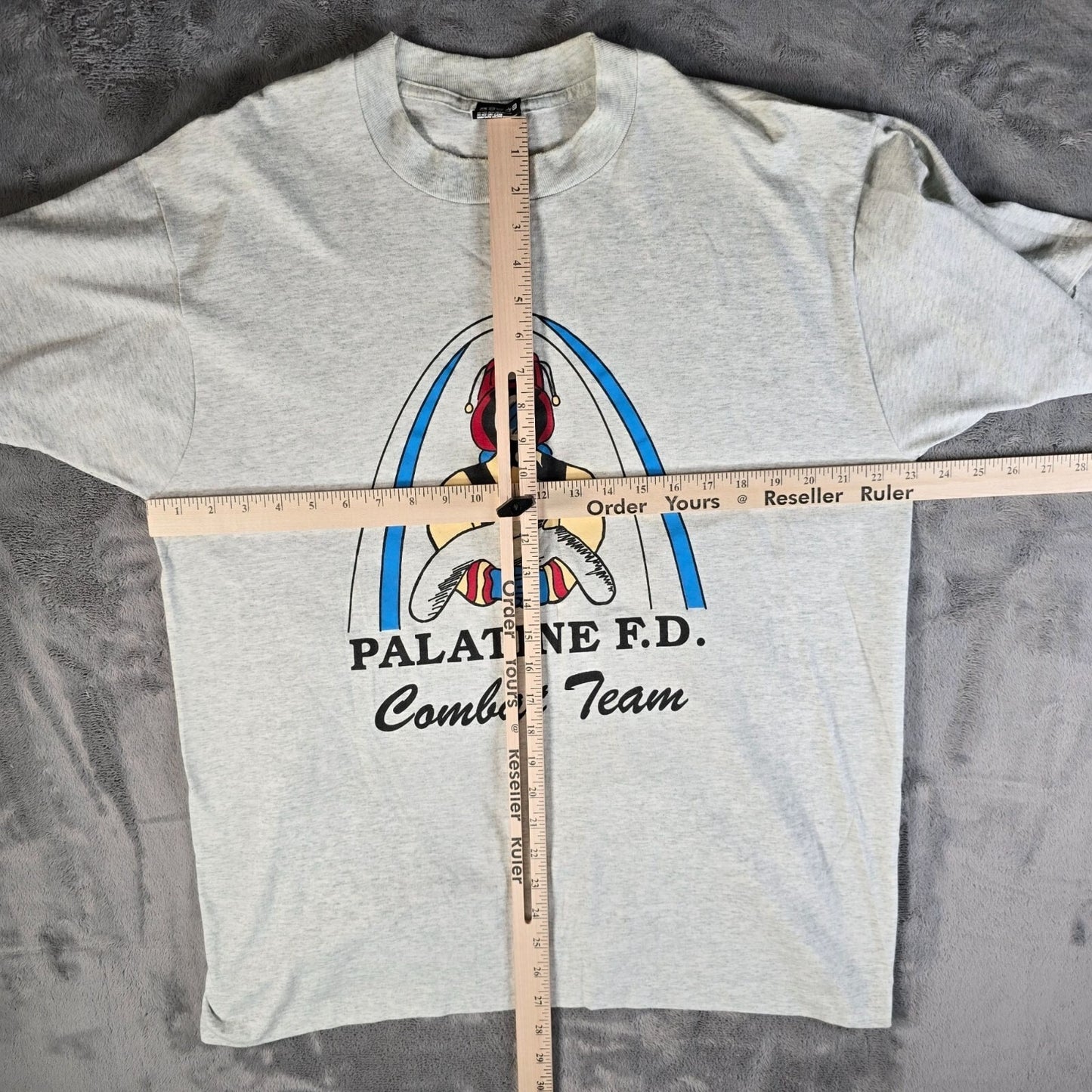 Vintage 1990s Palatine Fire Department Firefighters Combat Team T-Shirt (XL)