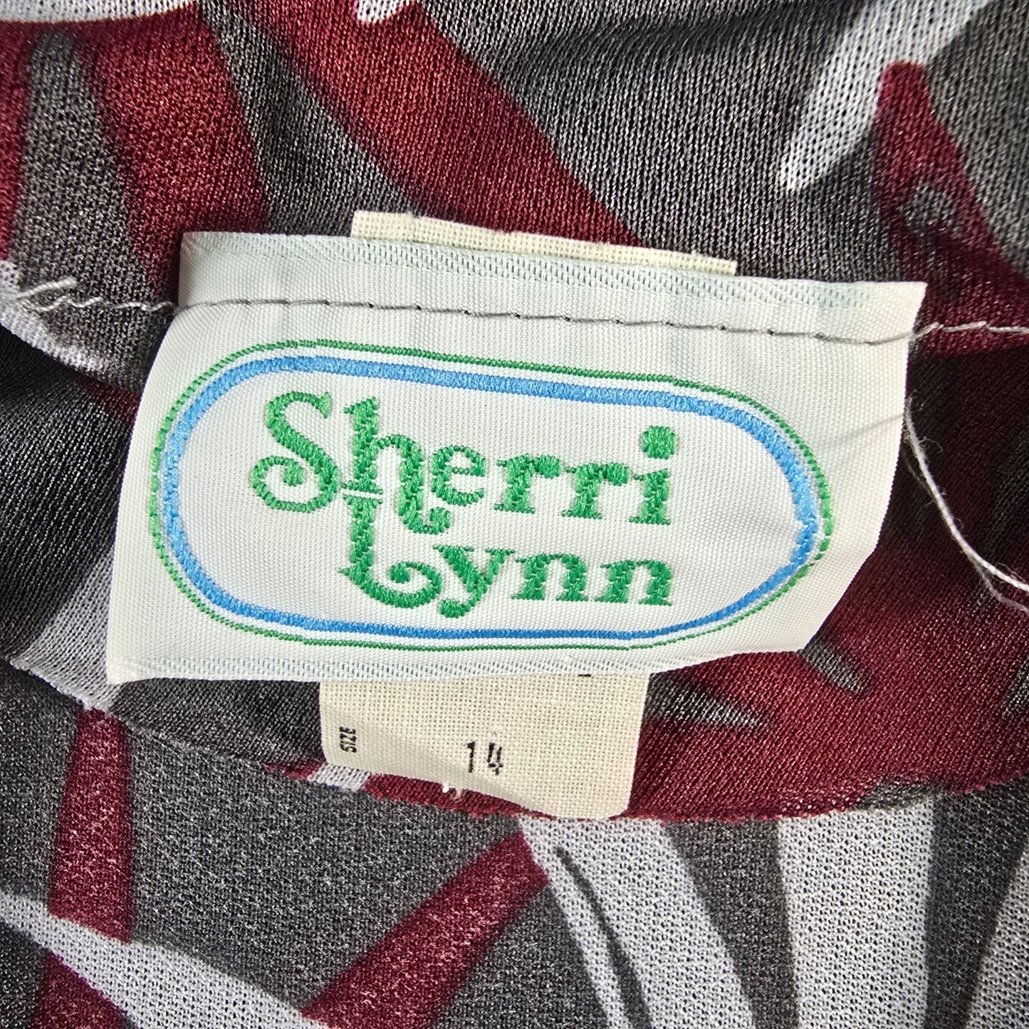 Vintage 1970s Sherri Lynn Tropical Floral Print Semi-Sheer Popover Dress (M/L)