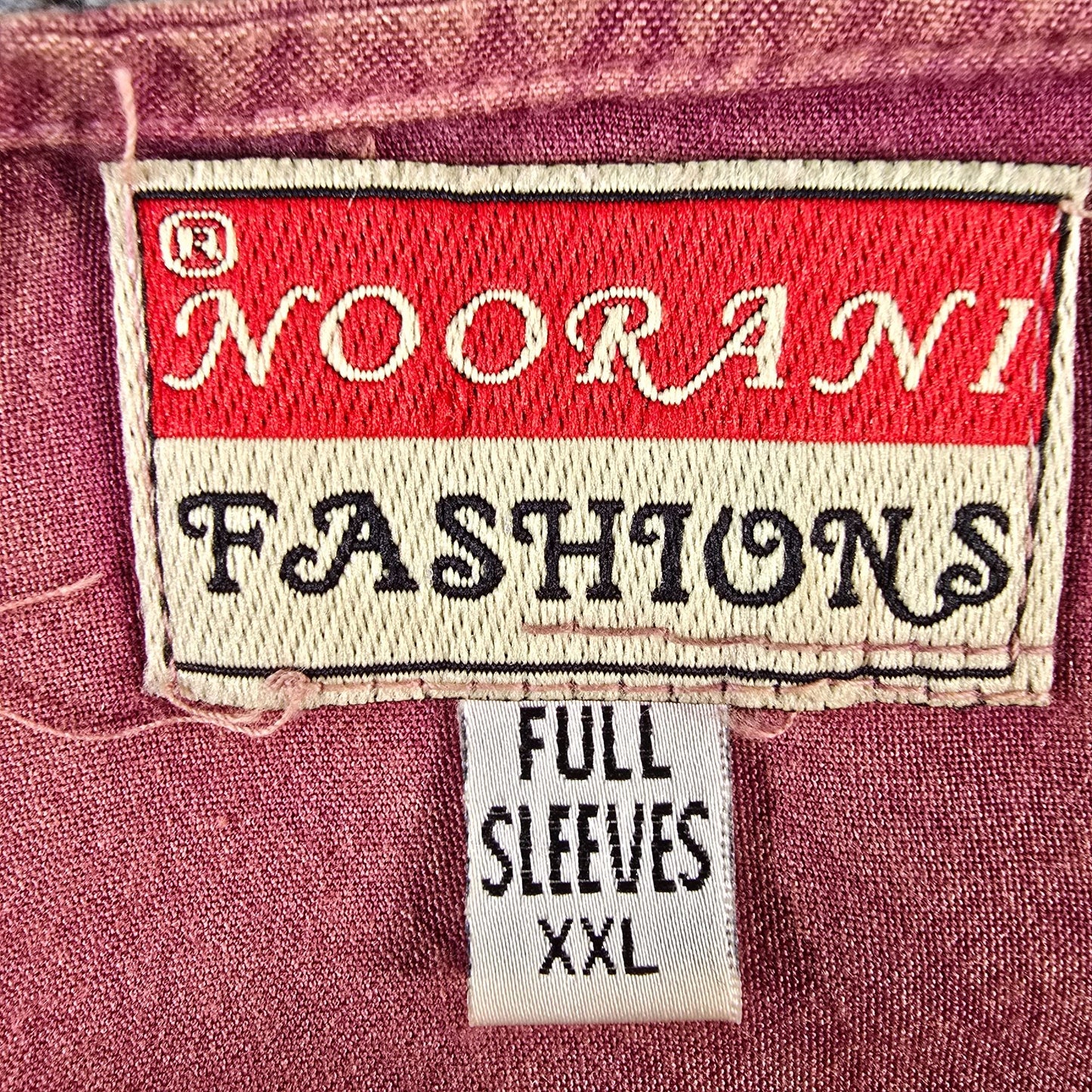 Vintage 1990s Noorani Fashions India Embroidered Rayon Boho Tunic Dress (XL)