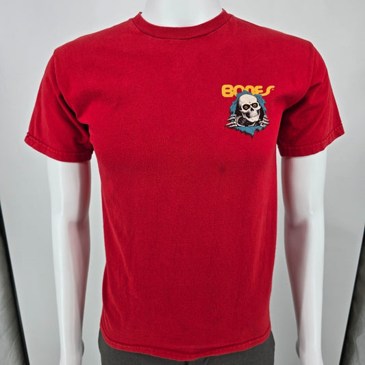 Powell Peralta Bones Ripper Skateboarding Red Graphic T-Shirt (S) *Flaws