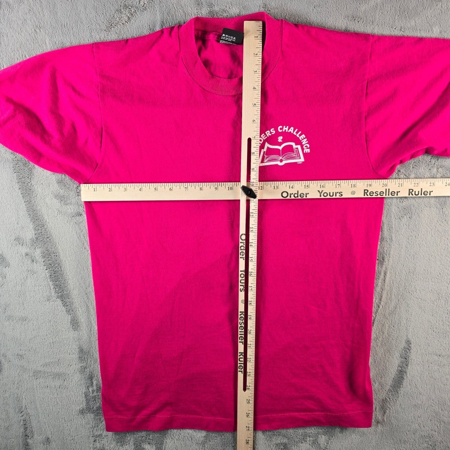 Vintage 1990s Screen Stars Best Pink Readers Challenge 1991 T-Shirt (M)