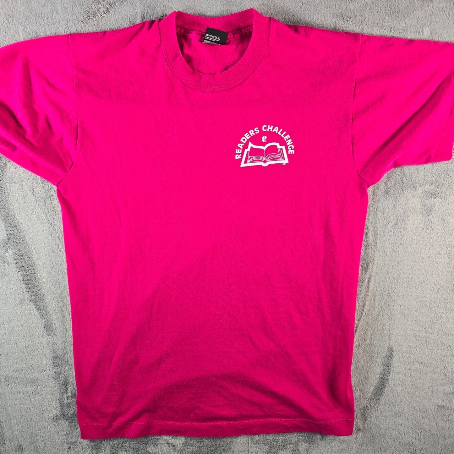 Vintage 1990s Screen Stars Best Pink Readers Challenge 1991 T-Shirt (M)