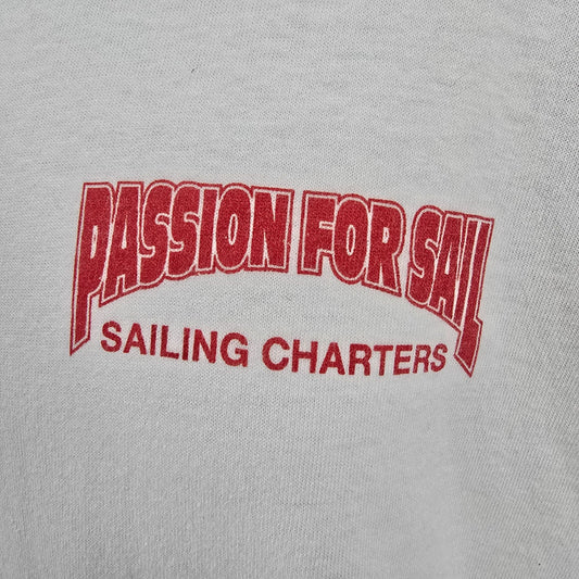 Vintage 1990s Touch of Gold Passion for Sail Sailing Charters T-Shirt (L)