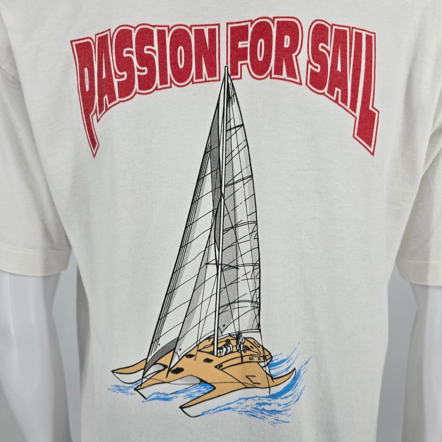 Vintage 1990s Touch of Gold Passion for Sail Sailing Charters T-Shirt (L)