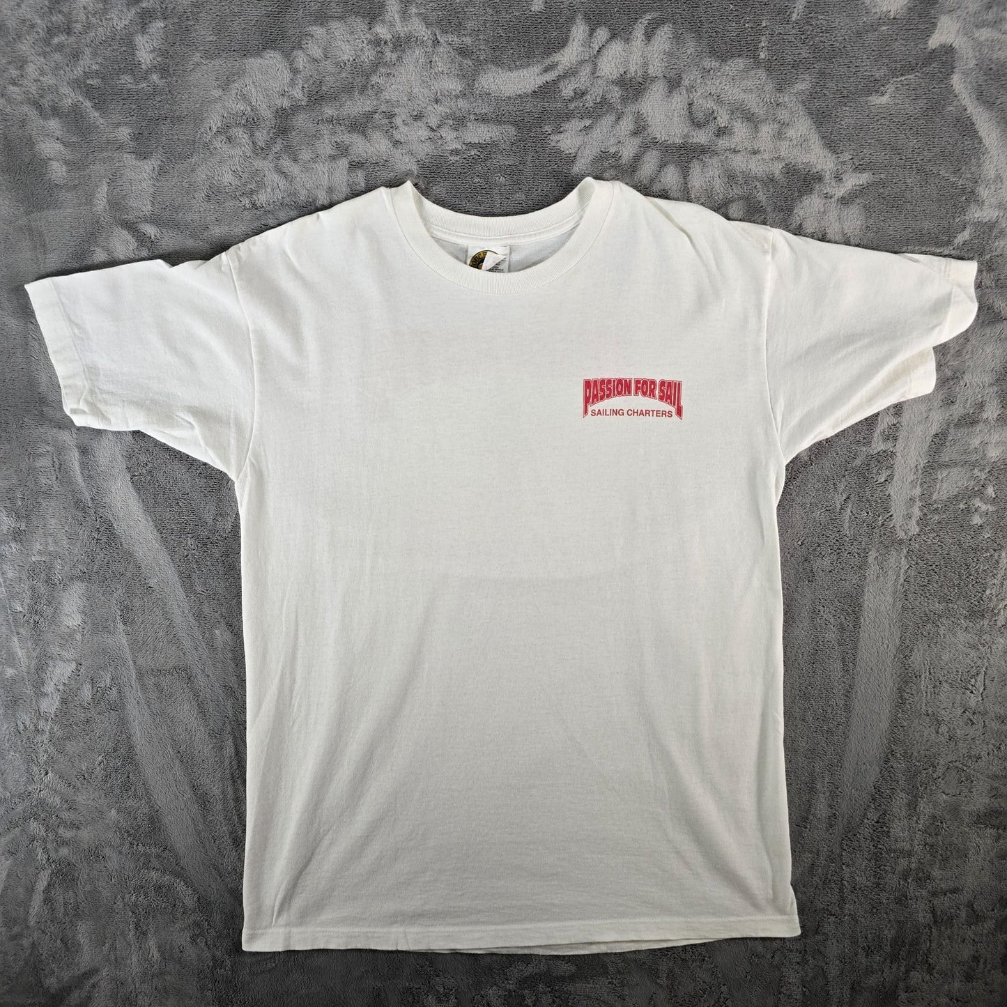 Vintage 1990s Touch of Gold Passion for Sail Sailing Charters T-Shirt (L)