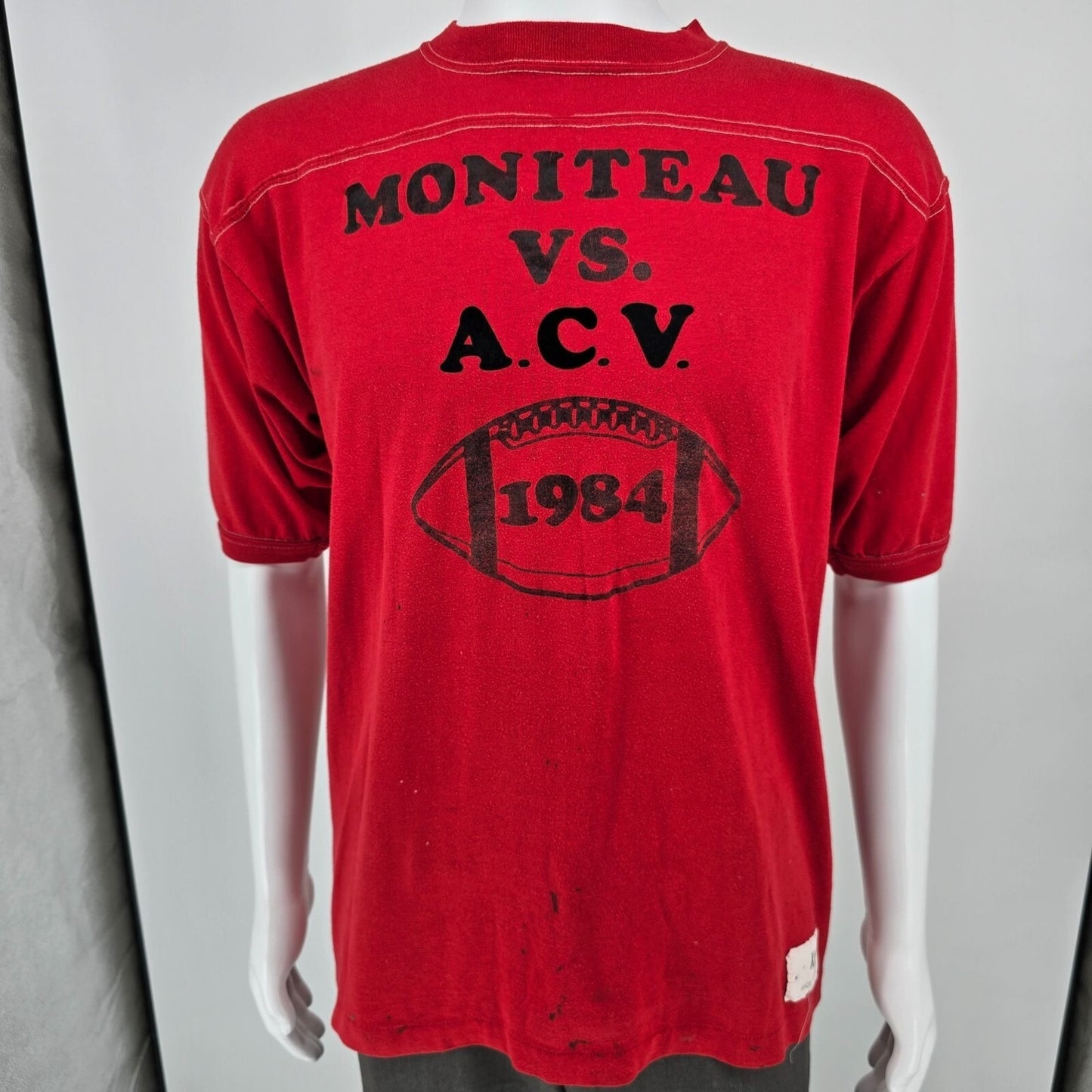 Vintage 1984 Moniteau A.C.V. Offensive Player of the Week Football T-Shirt (L)