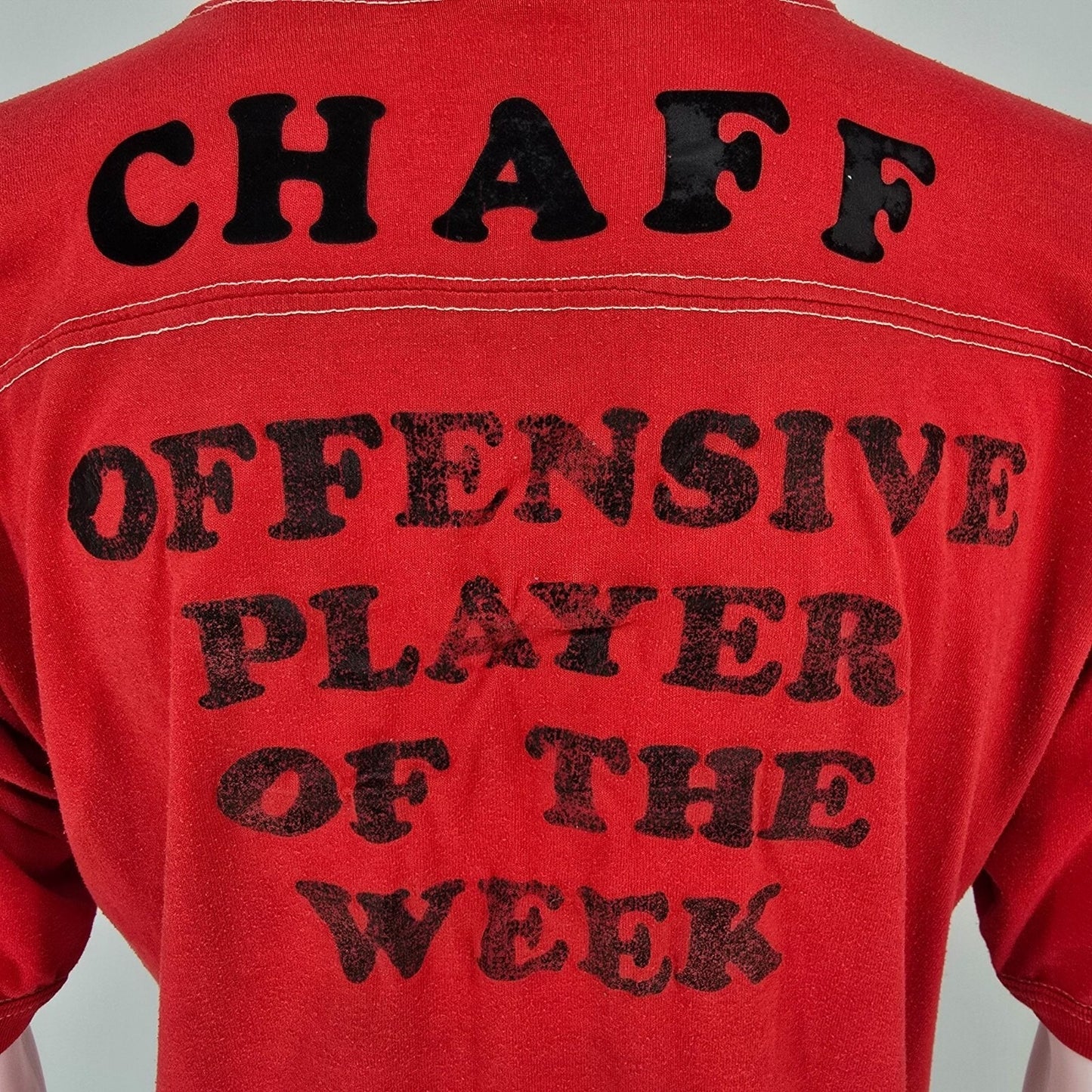 Vintage 1984 Moniteau A.C.V. Offensive Player of the Week Football T-Shirt (L)