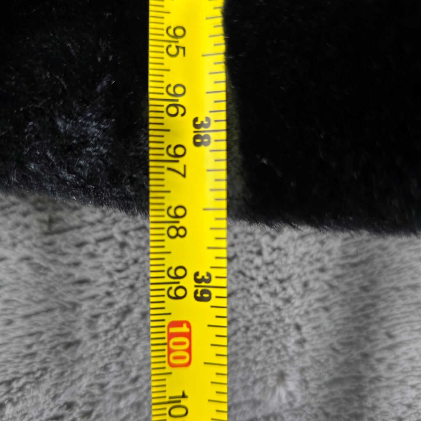 Vintage 1960s Black Faux Fur Double-Breasted Jewel Button Coat (M/L)