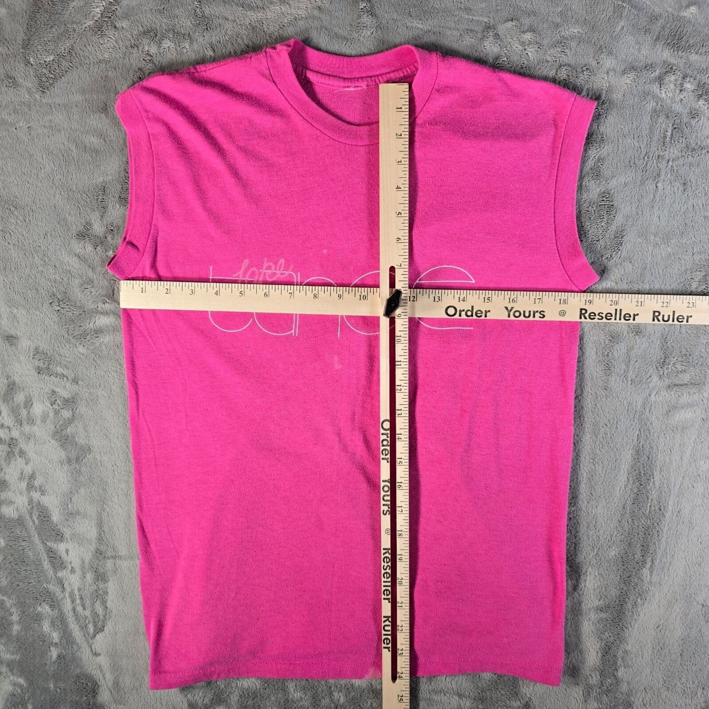 Vintage 1980s Lake Tourist Tahoe Pink Sleeveless Muscle Tank Top (Small)