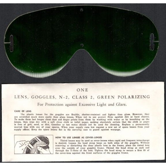 World War II Military Surplus Aviator Goggles Lenses