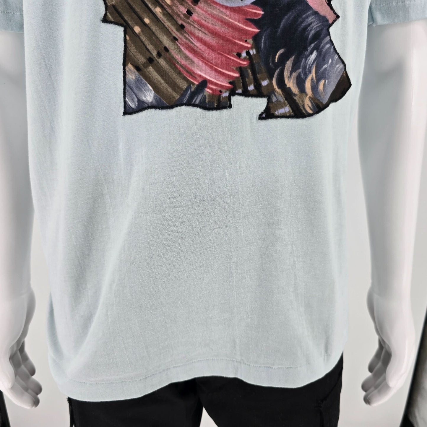 Vintage 1980s Hanes Western Cowboy Dancers DIY Fabric Applique T-Shirt (L/XL)