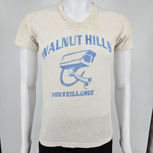 Distressed Vintage 1970s Hanes Walnut Hill Surveillance Cincinnati T-Shirt (S)