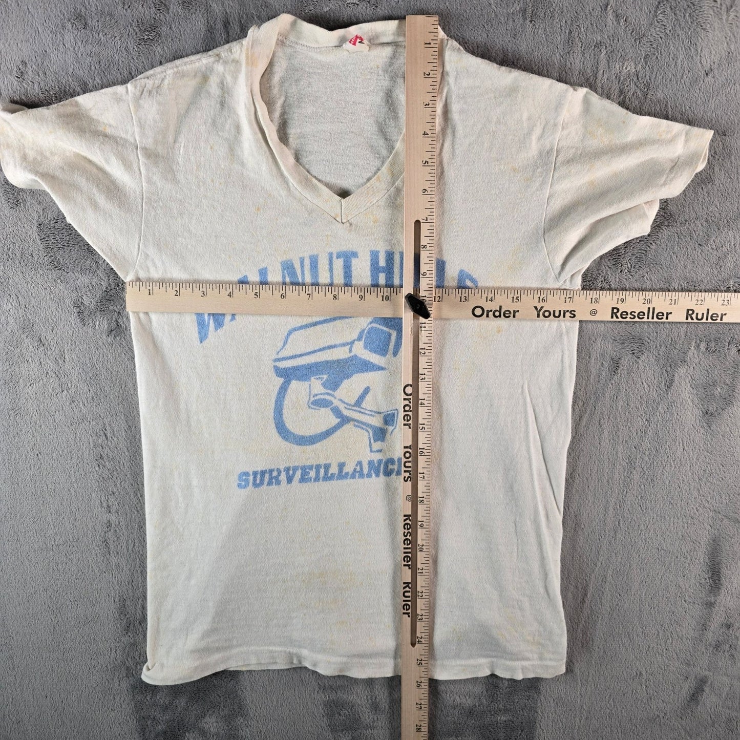 Distressed Vintage 1970s Hanes Walnut Hill Surveillance Cincinnati T-Shirt (S)