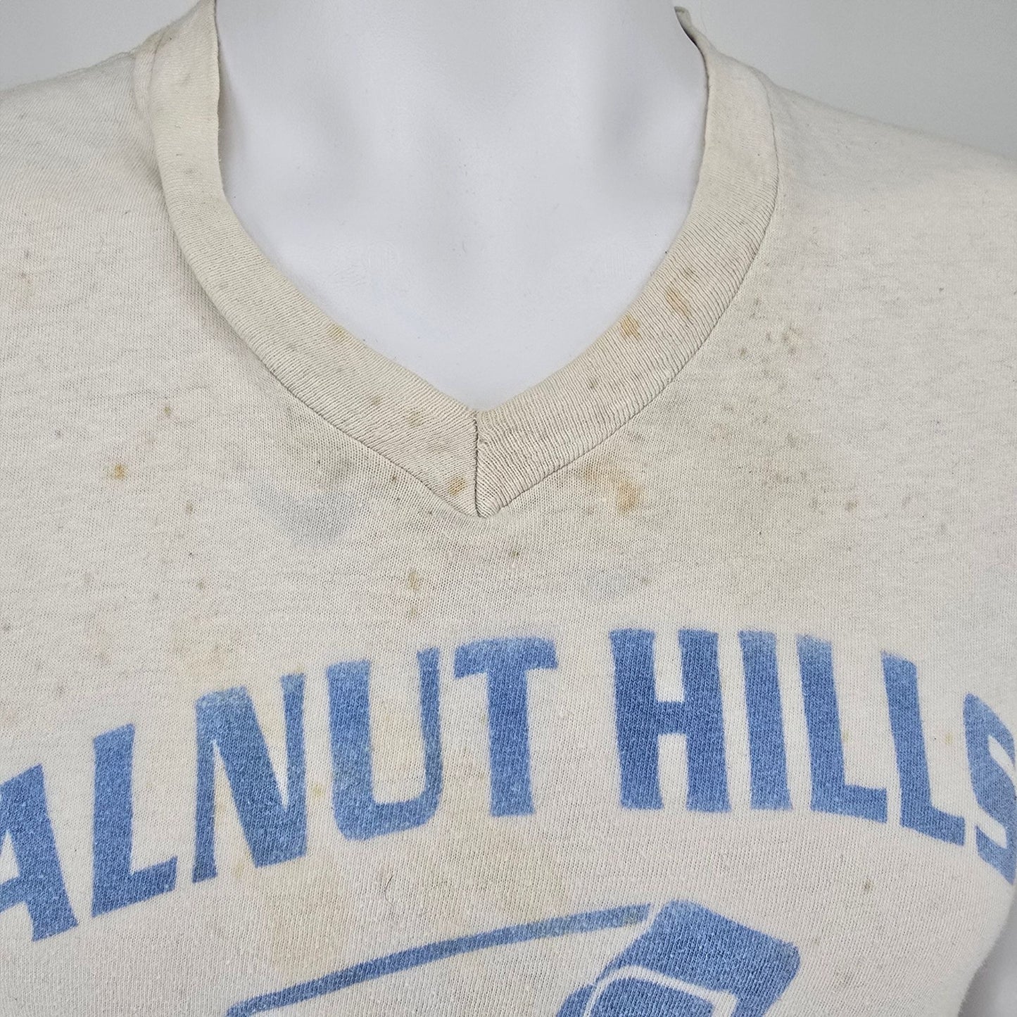 Distressed Vintage 1970s Hanes Walnut Hill Surveillance Cincinnati T-Shirt (S)
