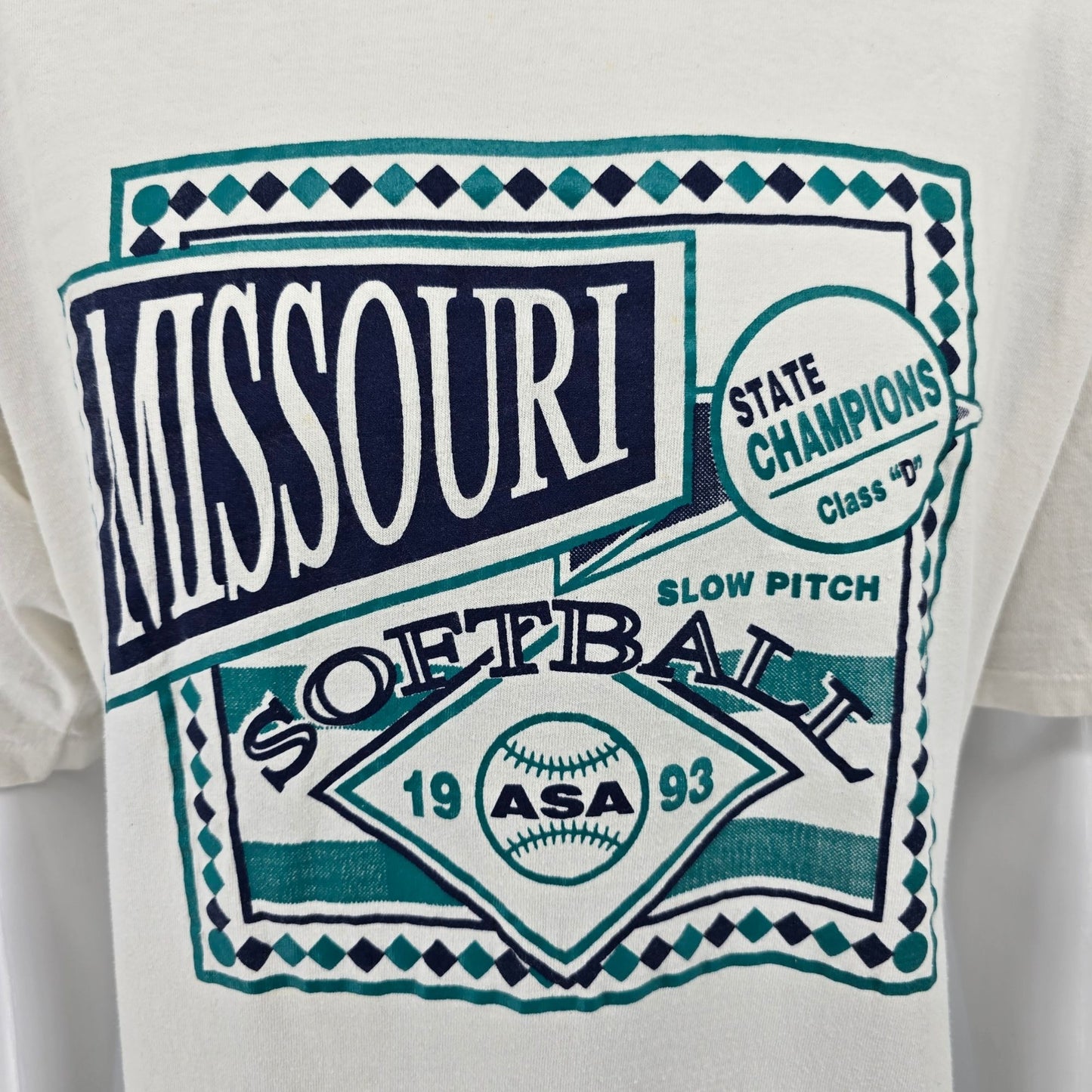 Vintage 1993 Kortes Quarry Missouri Slow Pitch Softball Champions T-Shirt (XL)