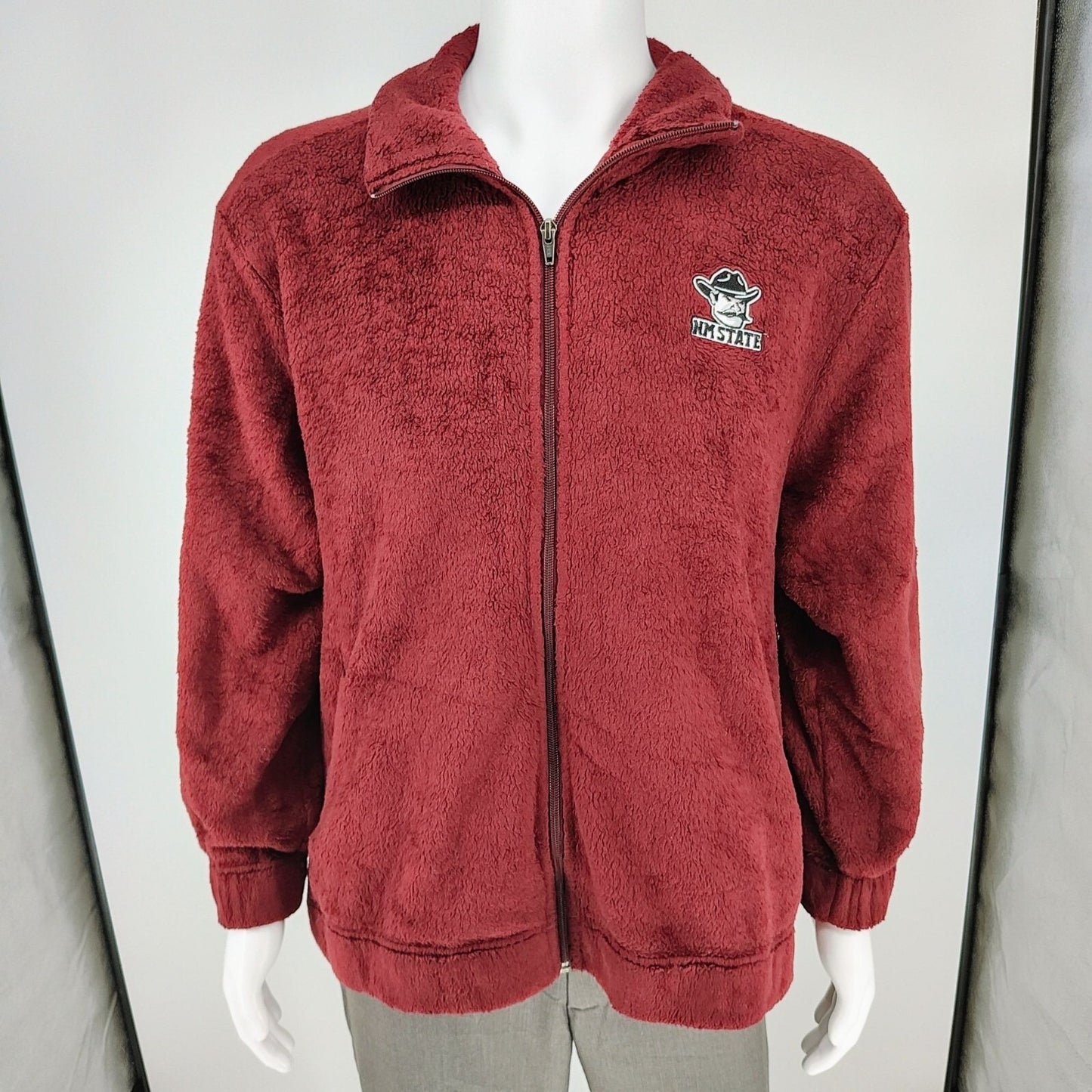 Champion New Mexico State University Aggies NMSU Burgundy Fleece Jacket (Large)
