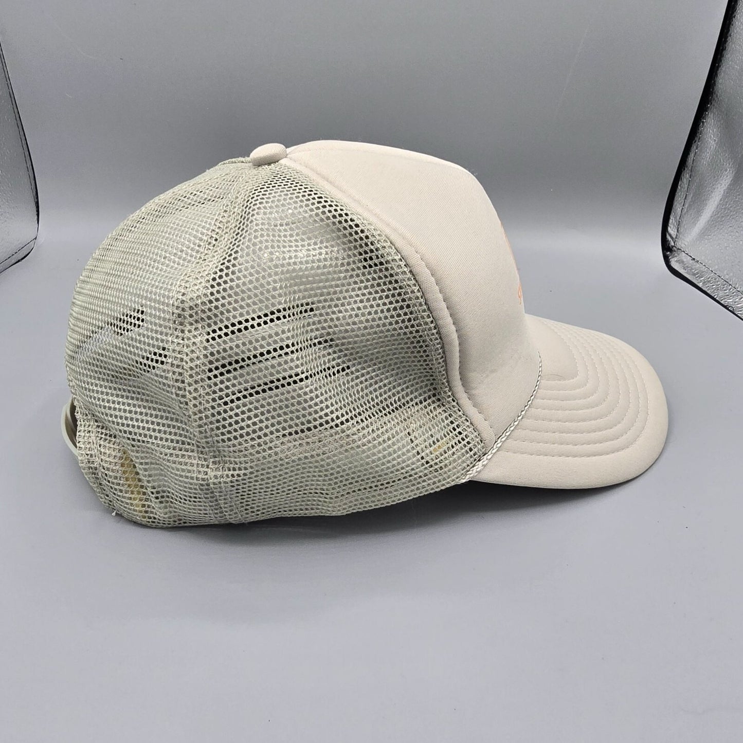 State Street Optometry Redlands California Beige & Orange Sun Cap Trucker Hat