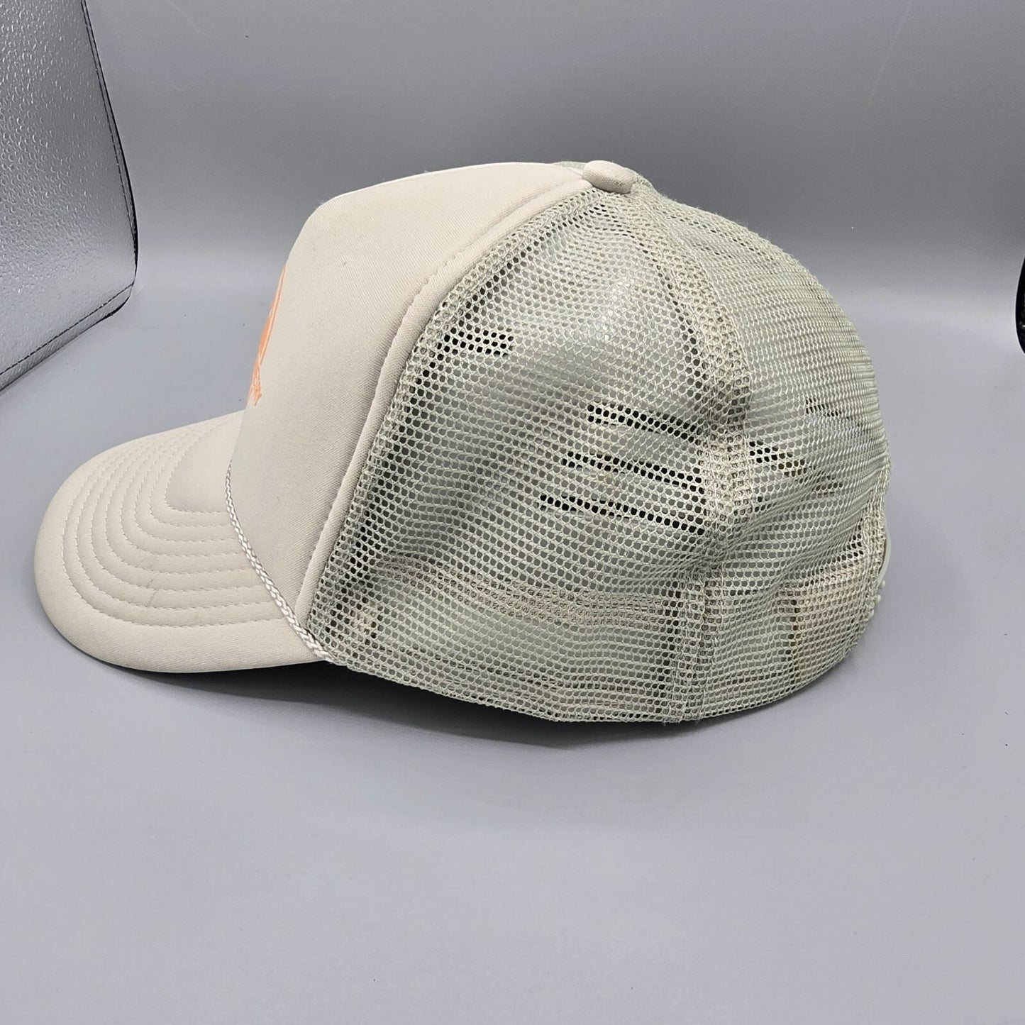 State Street Optometry Redlands California Beige & Orange Sun Cap Trucker Hat