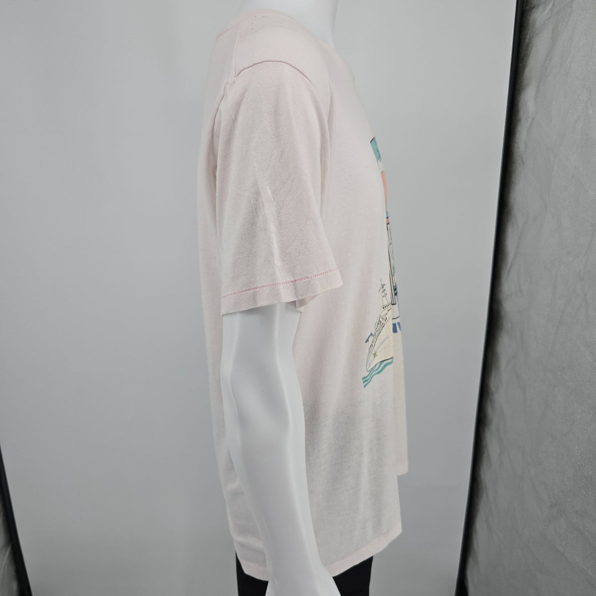 Distressed Vintage 1980s Cal Cru Miami M/S Sunward II Cruise Ship T-Shirt (L)