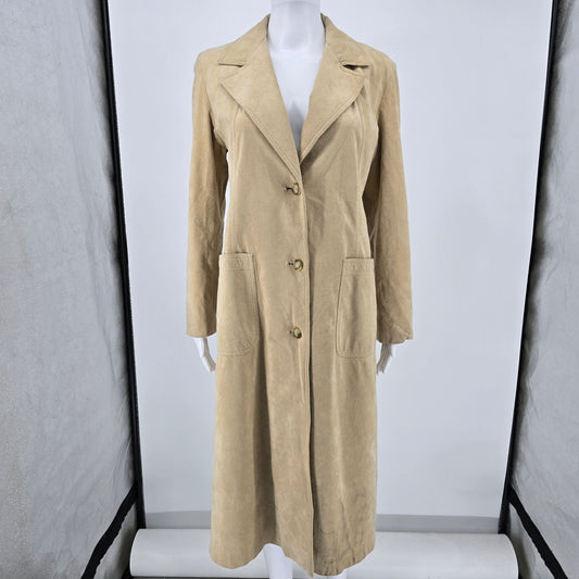 Distressed Vintage 1970s Count Romi/Montaldo's All Weather Ultrasuede Coat (S)