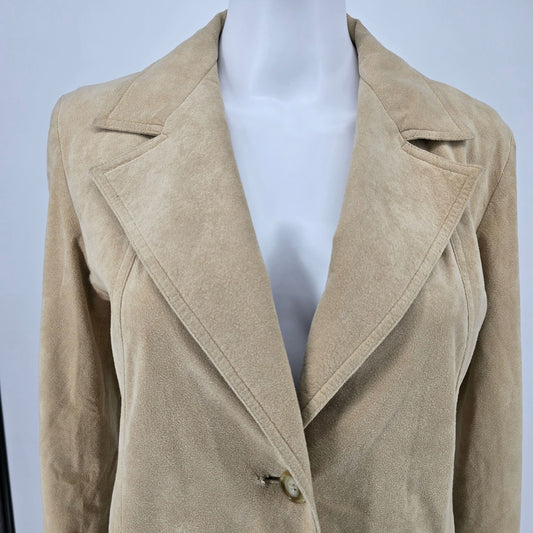 Distressed Vintage 1970s Count Romi/Montaldo's All Weather Ultrasuede Coat (S)