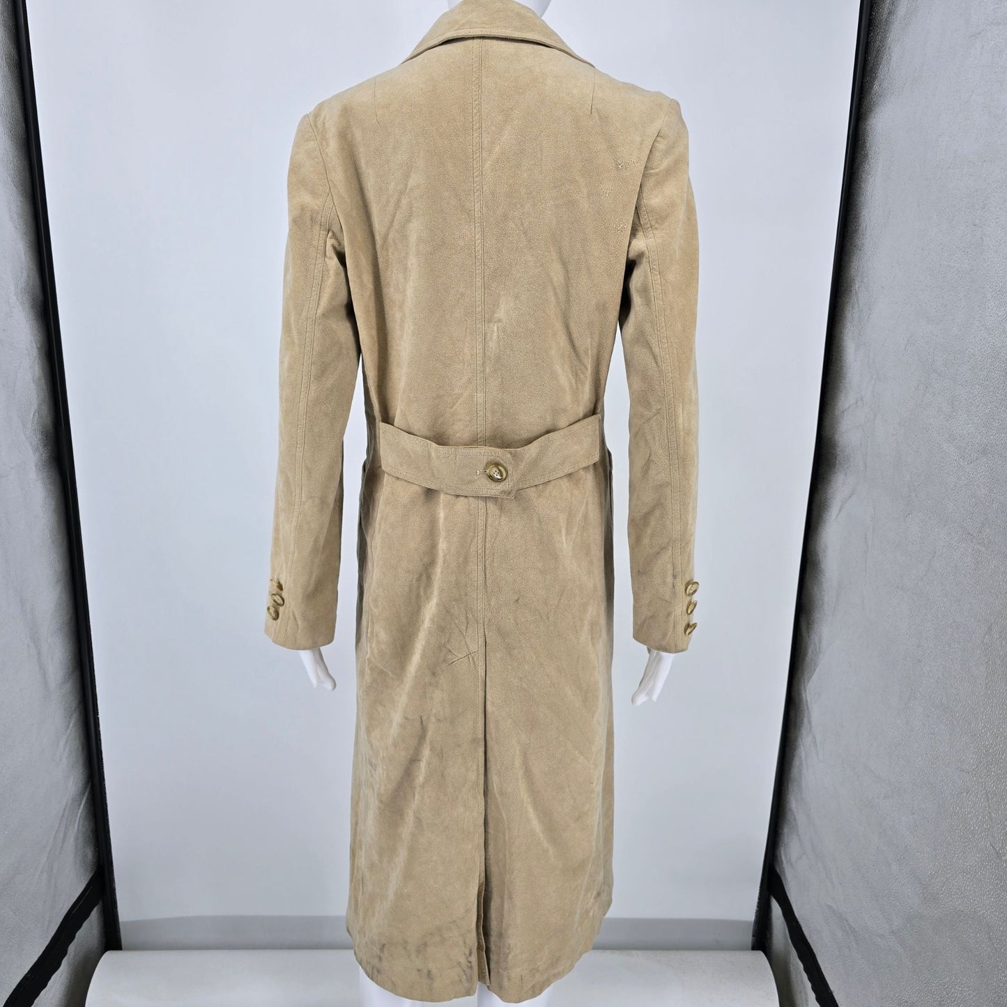 Distressed Vintage 1970s Count Romi/Montaldo's All Weather Ultrasuede Coat (S)