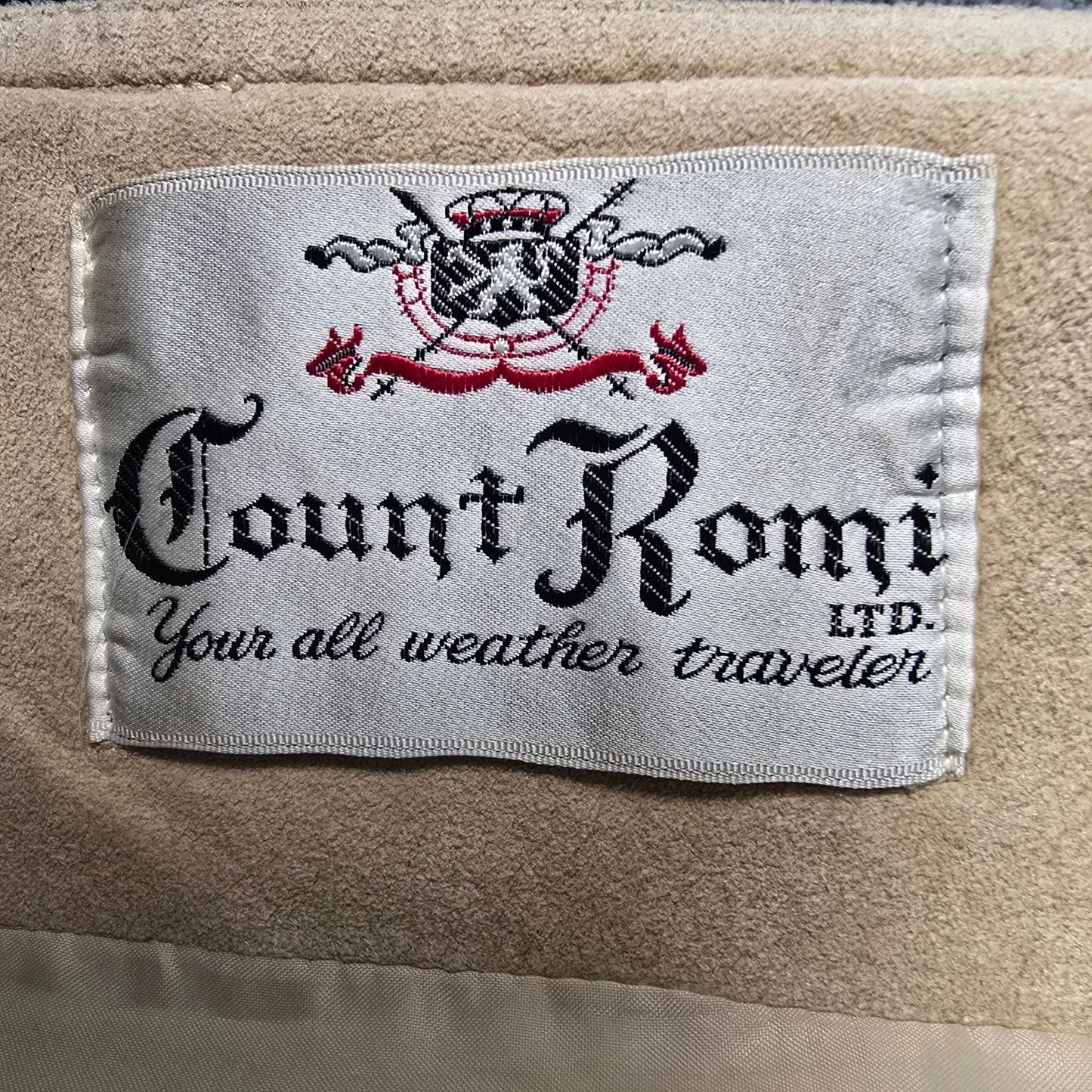 Distressed Vintage 1970s Count Romi/Montaldo's All Weather Ultrasuede Coat (S)
