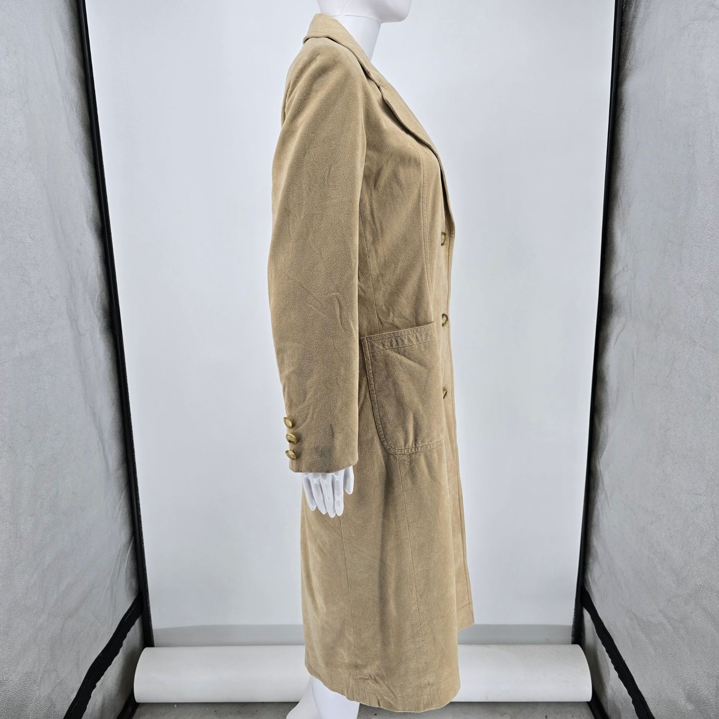 Distressed Vintage 1970s Count Romi/Montaldo's All Weather Ultrasuede Coat (S)