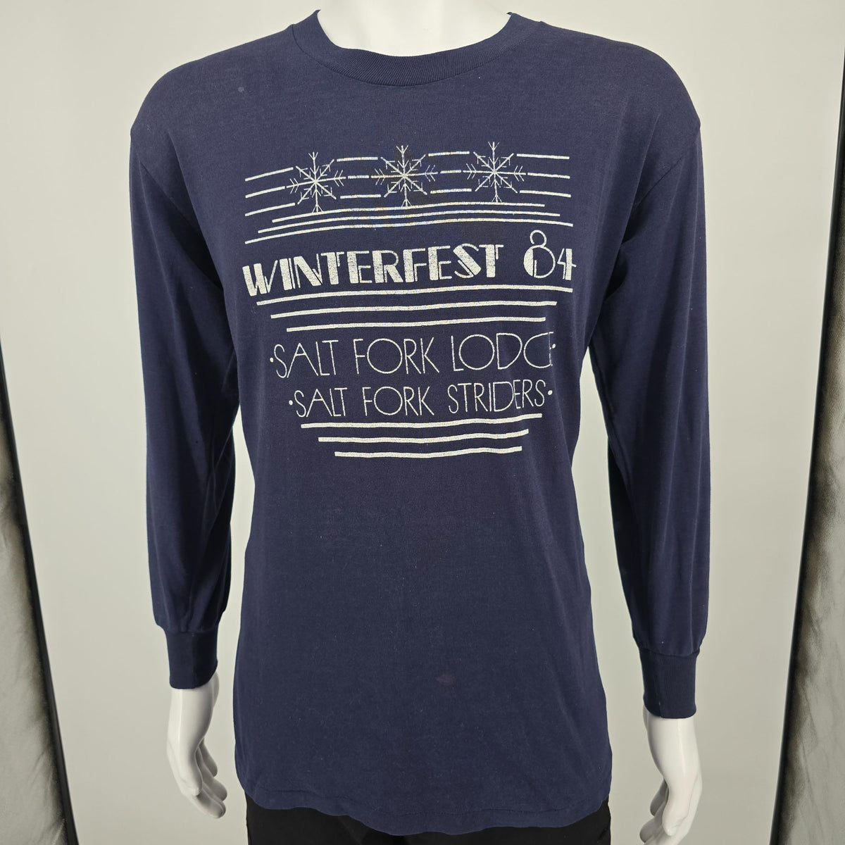 Vintage 1984 Winterfest Salt Fork Cambridge Ohio Long Sleeve T-Shirt (L/XL)