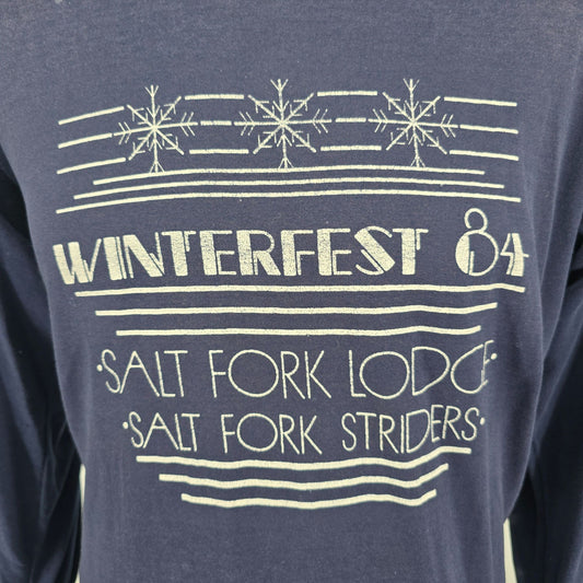 Vintage 1984 Winterfest Salt Fork Cambridge Ohio Long Sleeve T-Shirt (L/XL)